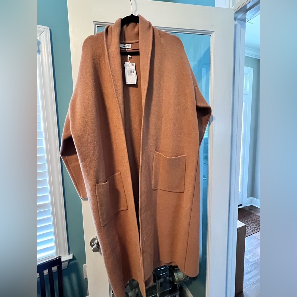 Mango Warm Brown Knit Cardigan